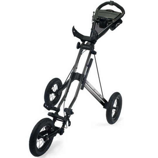 2013 Sun Mountain Speed Cart V1, Metallic Black, 3 Wheel Golf Push Cart