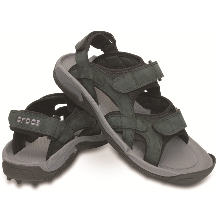 ... Crocs XTG LoPro Golf Sandals, Mens, BlackGraphite , Size 13, New