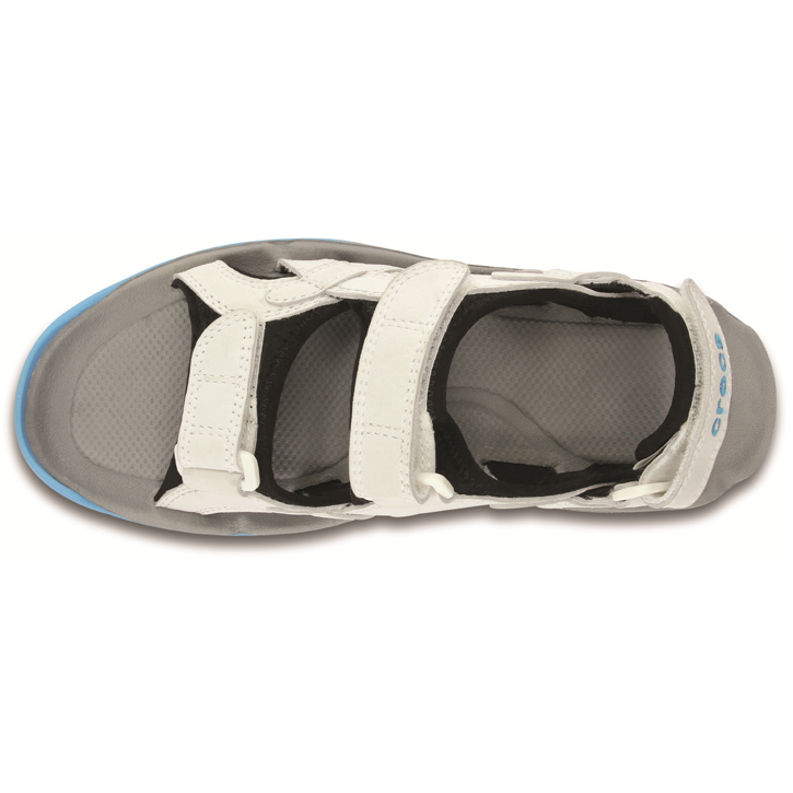 Crocs Swiftwater Men's Leather Fisherman Shoes Sandals Espresso/Walnut