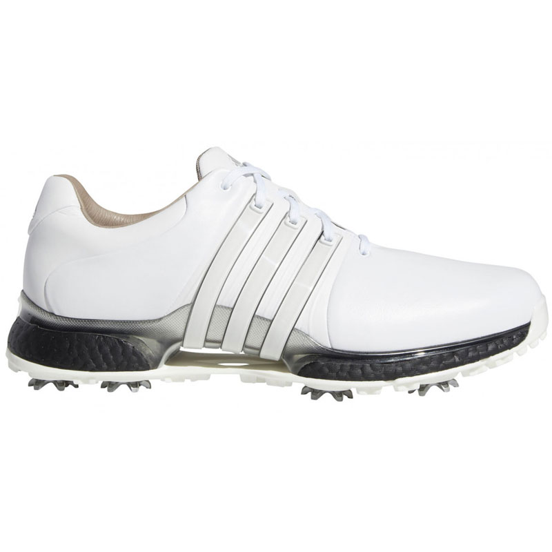 2020 Adidas Tour 360 XT Golf Shoes - White/Black/Silver Metallic