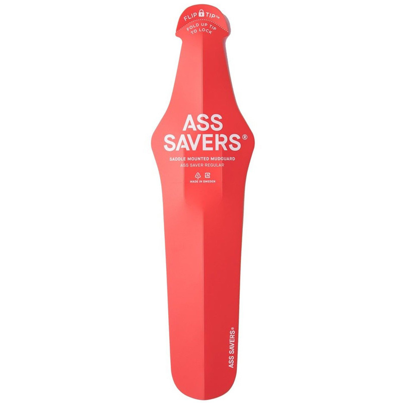 Ass Savers Generation 4 Rain Fenders - Clip On Bike Fender - Red