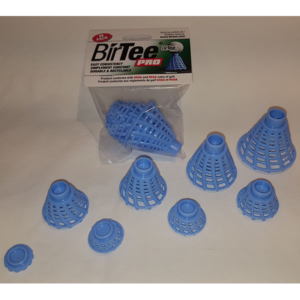 BirTee Golf Tees (8 Pack) - Light Blue