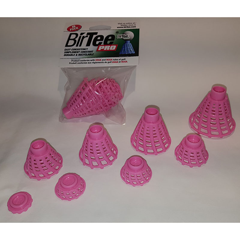 BirTee Golf Tees (8 Pack) - Pink