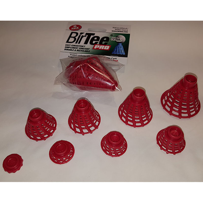 BirTee Golf Tees (8 Pack) - Red