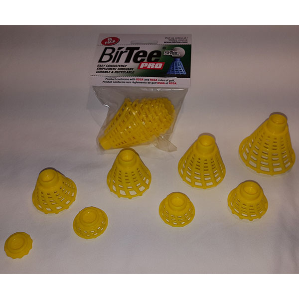 BirTee Golf Tees (8 Pack) - Yellow