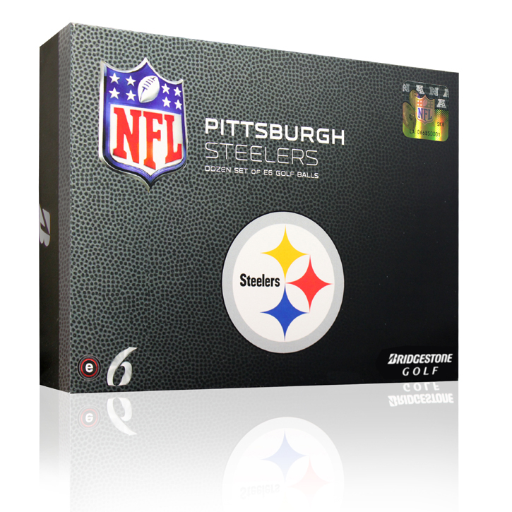 Bridgestone e6 NFL Golf Balls - Steelers (6 Dozen)