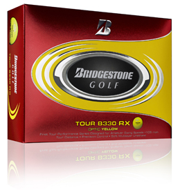 Bridgestone Tour B330-RX Yellow Golf Balls (1 Dozen) - Personalized