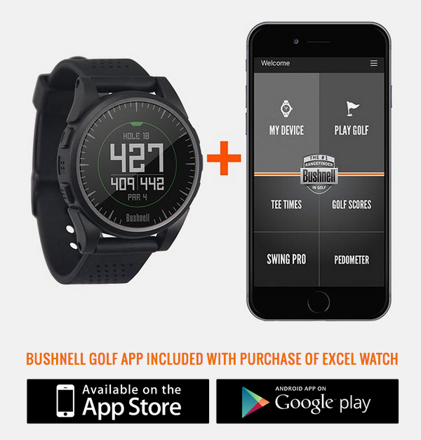 bushnell excel gps golf watch and app