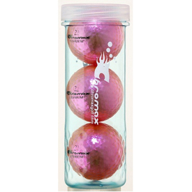 Chromax Metallic Golf Ball 3 Pack - Pink