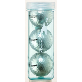 Chromax Metallic Golf Ball 3 Pack - Silver