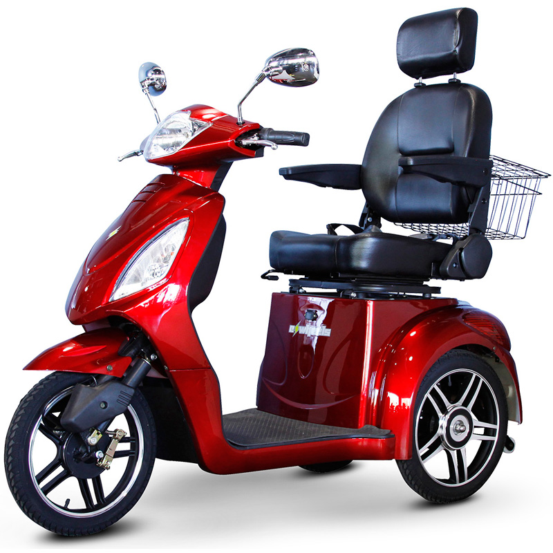 eWheels EW-36 Electric 3-Wheel Mobility Scooter - Red