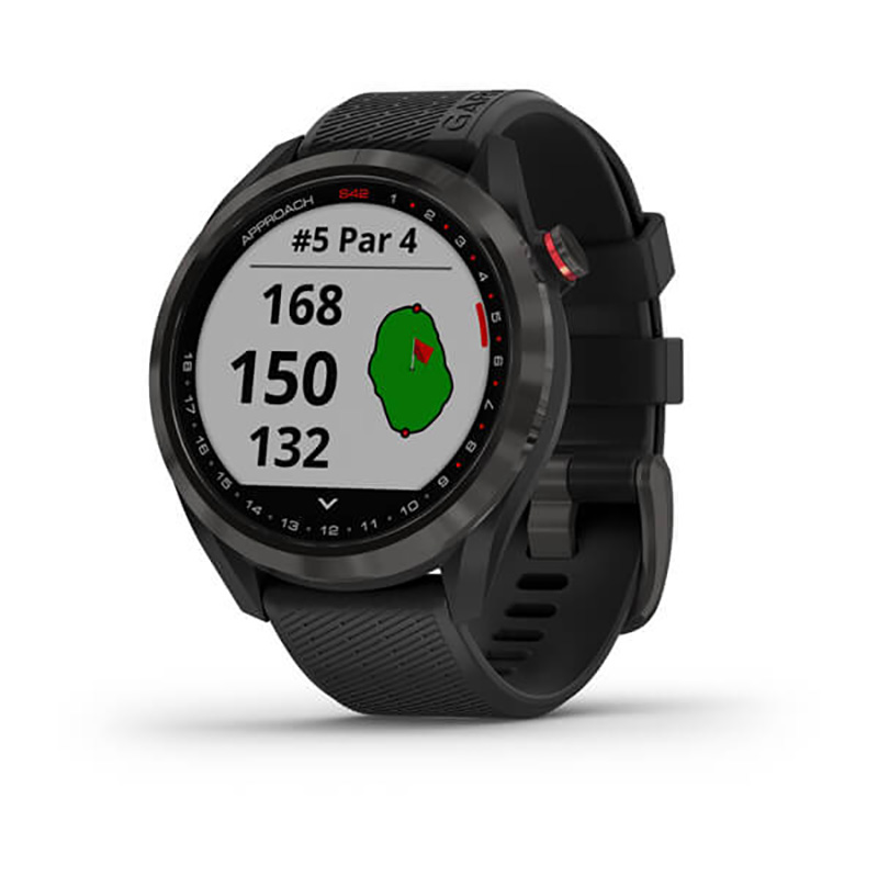 Garmin Approach S42 GPS Golf Watch - Gunmetal with Black Band