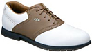 Grip GT Classic Spikeless Golf Shoe: White/ Brown M575