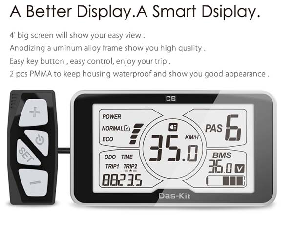 leisger electric bicycle display