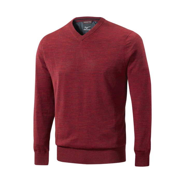 Mizuno Hayate Sweater V Neck - Red
