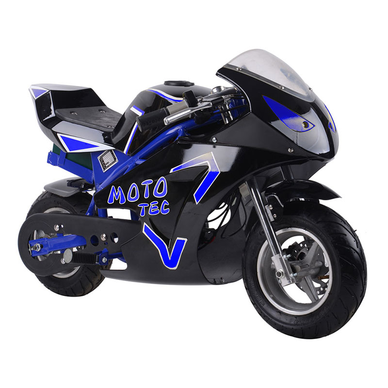 Mototec 36V Electric Pocket Bike - Black/Blue