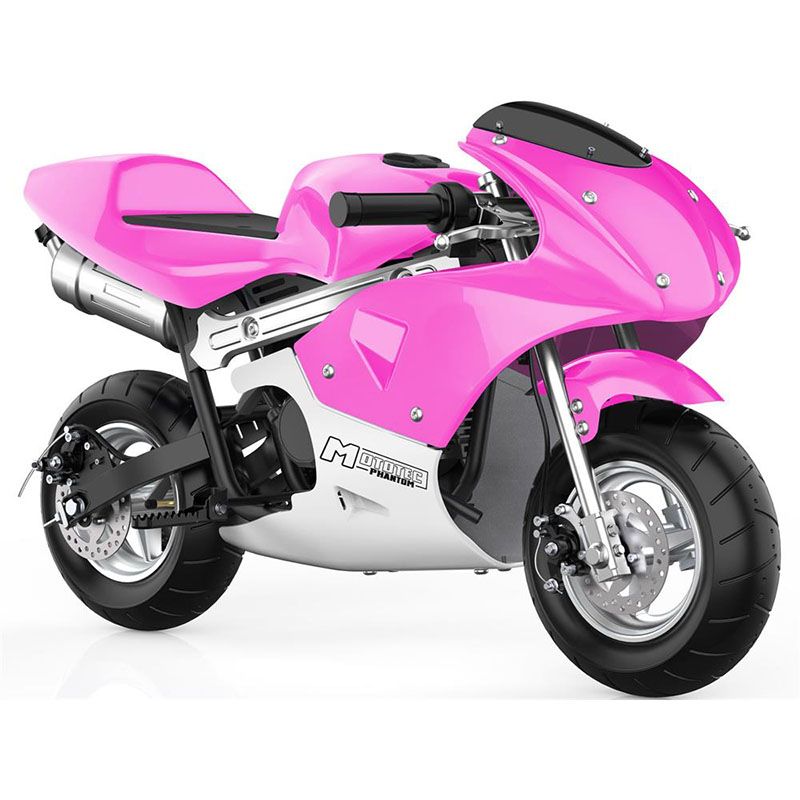 MotoTec Phantom Pocket Bike - 49cc 2-Stroke - Pink