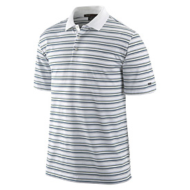 Nike Golf Dri Fit Multistripe Polo - Mens White/Blue