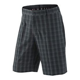 Nike Golf Plaid Stretch Dress Short - Mens Dark Grey