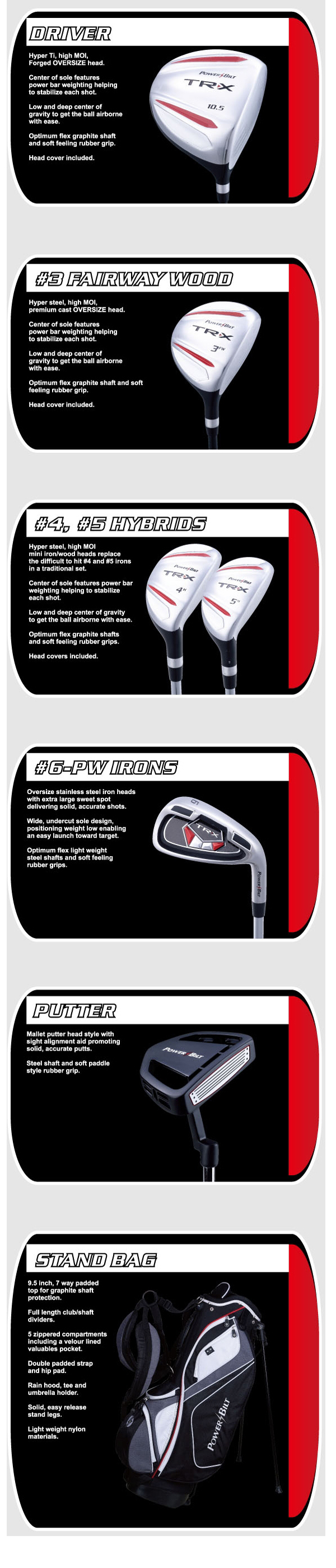 PowerBilt TRX Golf Set