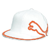 Puma Golf 210 Monoline Flat Brim Cap White Vibrant Orange