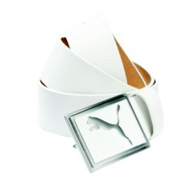 Puma Enamel Belt Wide - White