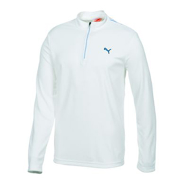 Puma Golf Long Sleeve Performance Polo - White - Mens