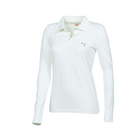 Puma Golf Long Sleeve Polo - Womens White