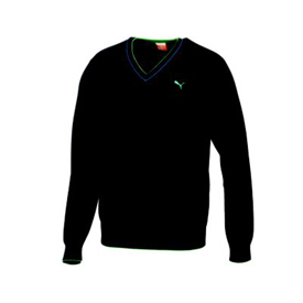 Puma Golf Solid V Neck Sweater - Black - Mens