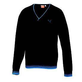 Puma Golf V Neck Sweater - Mens Black