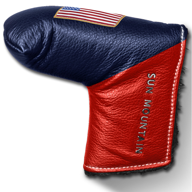 Sun Mountain Leather Putter Cover - USA - Navy/White/Red