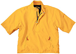 2007 Sun Mountain Short Sleeve Stormtight Drier and warmer than a vest, but less restrictive than a full shirt &nbsp; &nbsp;Features &nbsp;� Flat-front cut with shock cord waist adjustment &nbsp;� Back pleats for freedom of movement &nbsp;� Brushed microfiber shell with advanced Teflon coating &nbsp;� Waterproof and breathable drop liner &nbsp;� Stand up weather blocking collar &nbsp;� Internal and external storm flaps for added protection &nbsp;� Zippered hand pockets &nbsp;� Adjustable cuffs &nbsp;� Elongated back &nbsp;� Easy pull zipper tabs &nbsp;� Windproof &nbsp;� 2-year waterproof guarantee &nbsp; &nbsp;Colors <br><br><i>Click here if you have any questions about this product or would like to order.</i>
