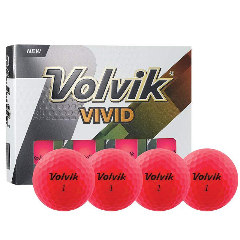 Volvik Vivid Golf Balls (1 Dozen) - Matte Pink