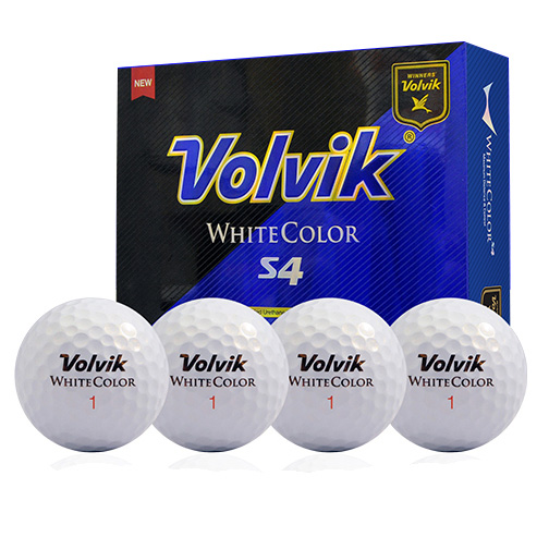 Volvik White Color S4 Golf Balls - (1 Dozen)