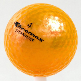 Chromax Metallic Golf Ball 3 Pack - Orange at InTheHoleGolf.com