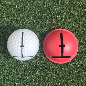 Product Display EyeLine Golf Impact Ball Liner (3-Pack) by Hank