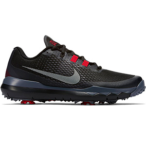 Nike TW 15 ブラック ゴルフシューズ Nike TW15 Golf Shoes - Black/Red/Grey at InTheHoleGolf.com