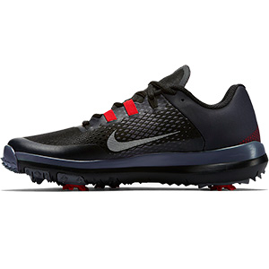 Nike TW 15 ブラック ゴルフシューズ Nike TW15 Golf Shoes - Black/Red/Grey at InTheHoleGolf.com