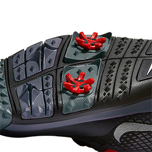Nike TW15 Golf Shoes - Black/Red/Grey at InTheHoleGolf.com