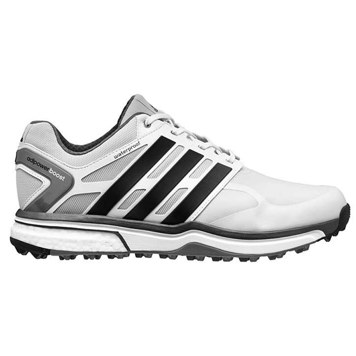Adipower Sport Boost Golf Shoes - Grey/Black at InTheHoleGolf.com