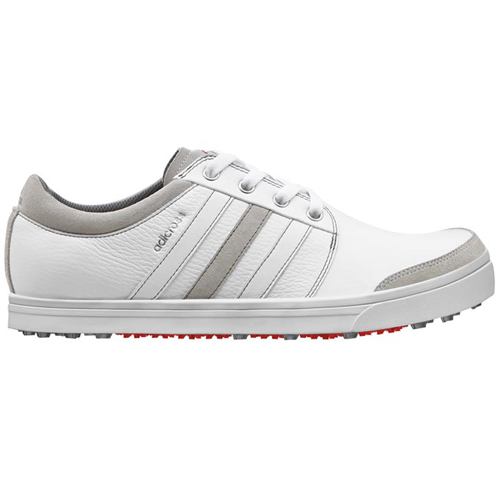 Adidas Gripmore Golf Shoes Mens White Scarlet at