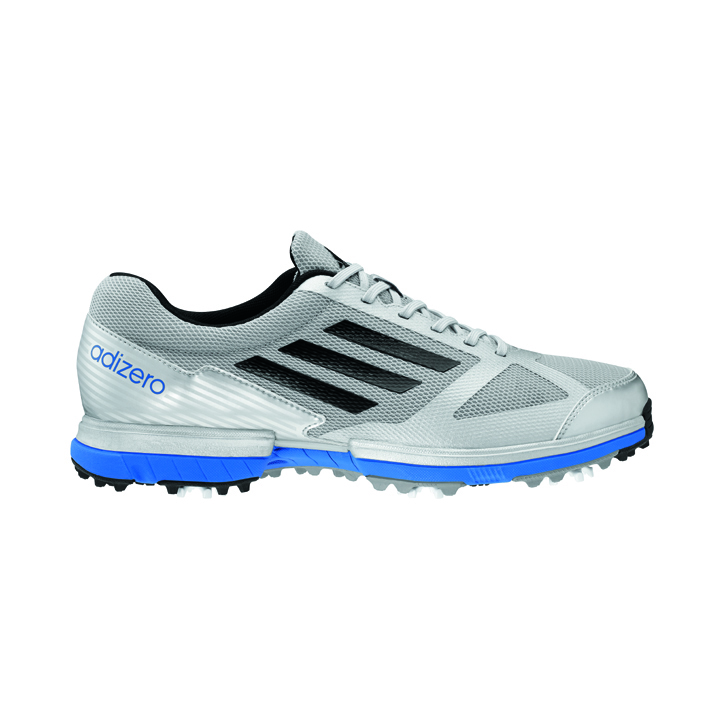 tørst Utænkelig tømmerflåde Adidas adizero Sport Golf Shoes - Mens Silver/Blue at InTheHoleGolf.com