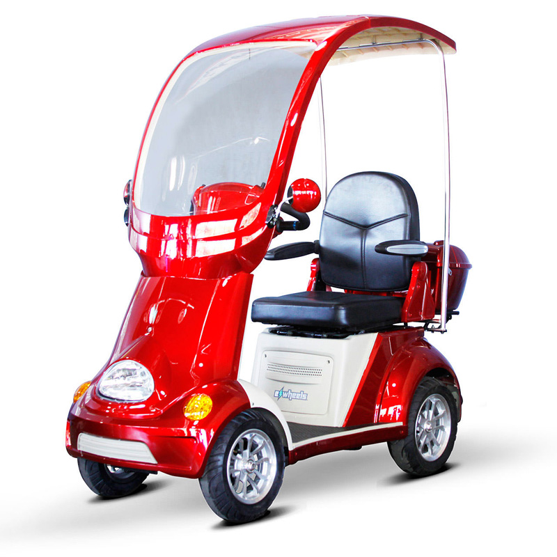 eWheels EW-54 Covered 4 Wheel Electric Scooter - Red