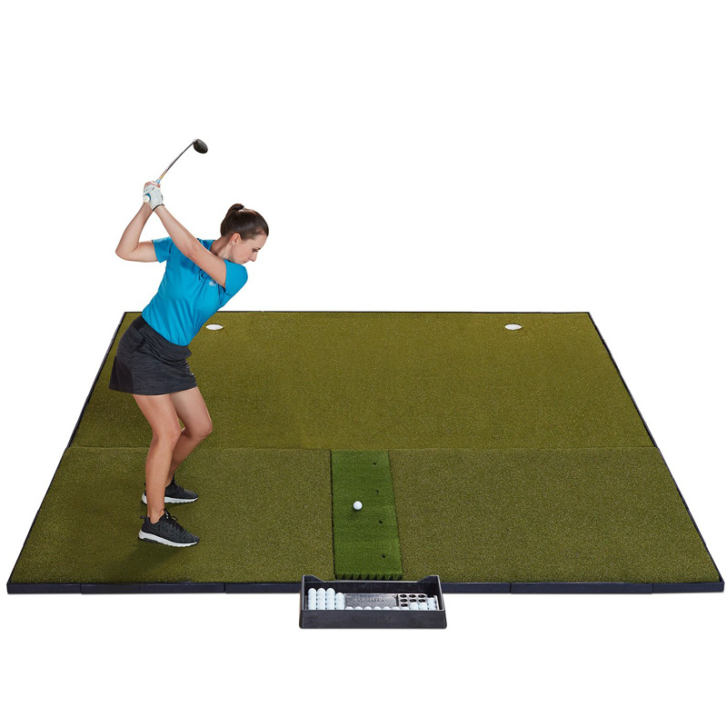 Fiberbuilt Combo Golf Hitting Mat System - 10'x10" Center Hitting