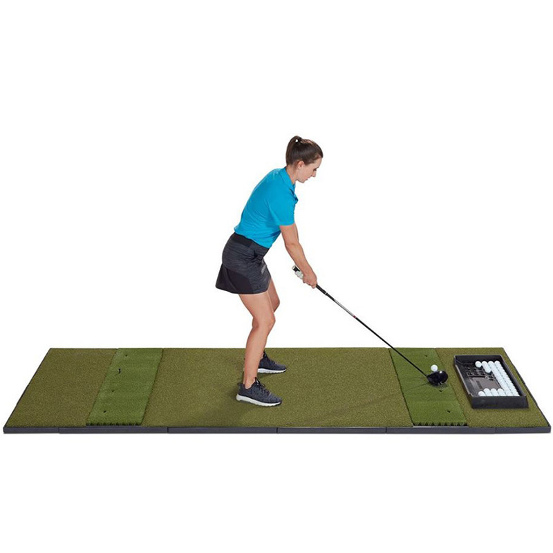 Fiberbuilt Studio Golf Hitting Mat - Center Stance 4'x10'
