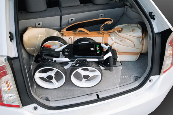 GolferPal EasyPal Golf Push Cart Folded Dimensions