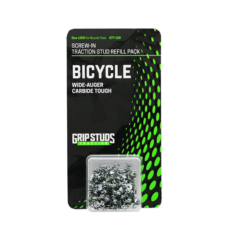 Grip Studs #1000 Fat Tire Bicycle Studs - 100 Pack With Installation Tool