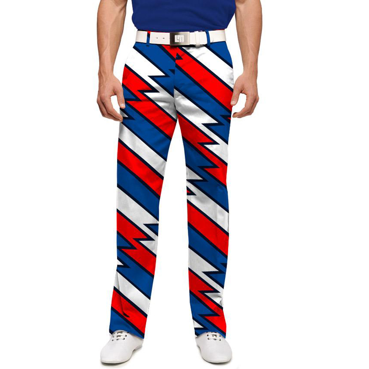 Loudmouth Golf Loudmouth Golf Mens W32 L32 Trousers American Flag  Pants Sport Activewear 