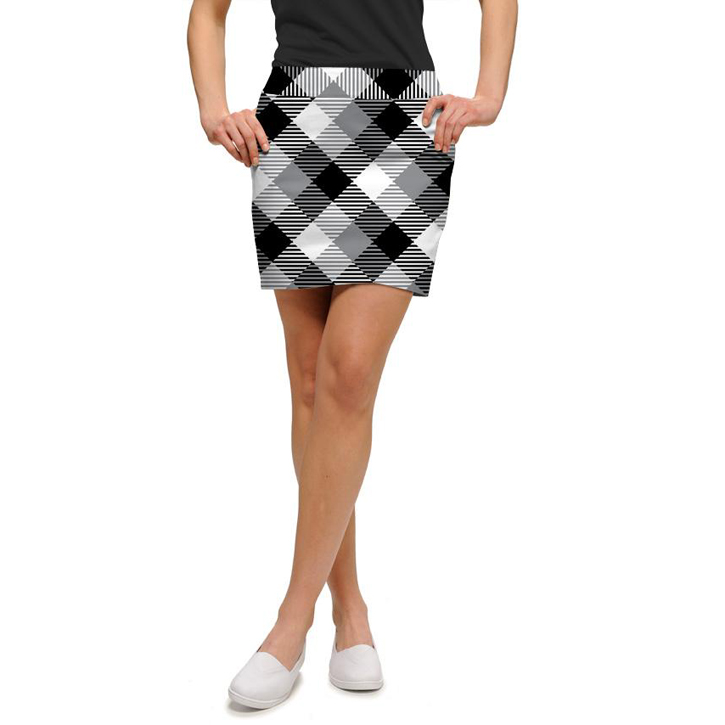 Loudmouth Golf Skort Silver & Black at