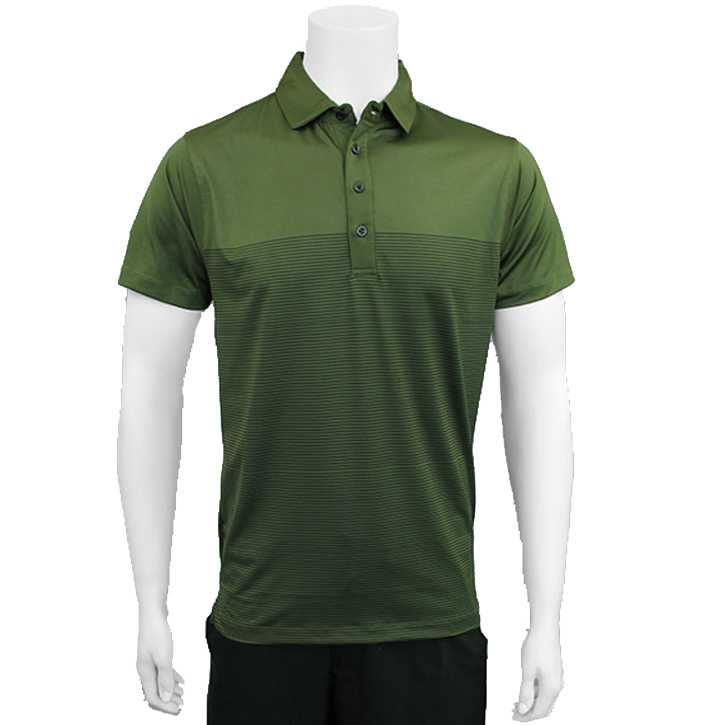 Matte Grey Dropstripe Golf Shirt 